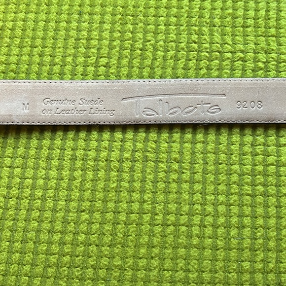 Talbots black belt genuine suede on leather lining, golden buckle - Picture 5 of 10